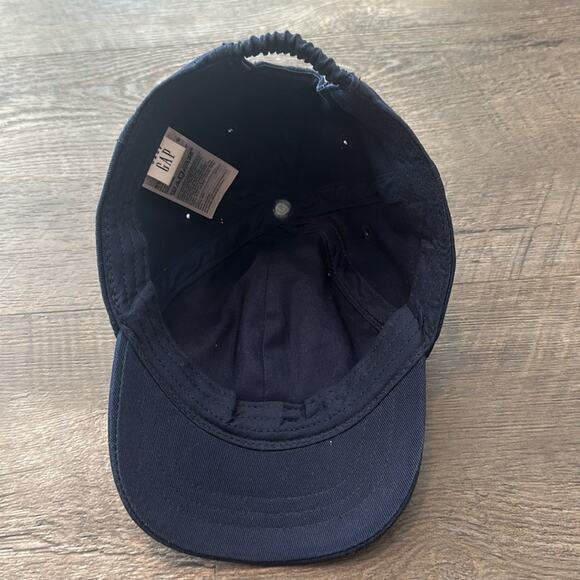 babyGAP XS/S Navy Blue/Pink Felt Logo Baseball Cap - Picture 3 of 6